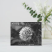 Positief denkend Gezegde met Dandelion Briefkaart (Staand voorkant)