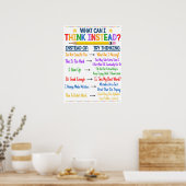 Positief denkend Poster klaslokaal (Keuken)