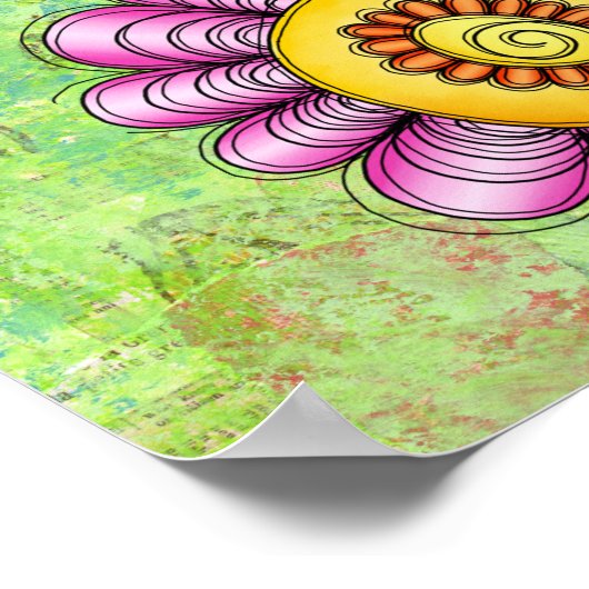 Positief denkend Poster van bladerventilator (Hoek)