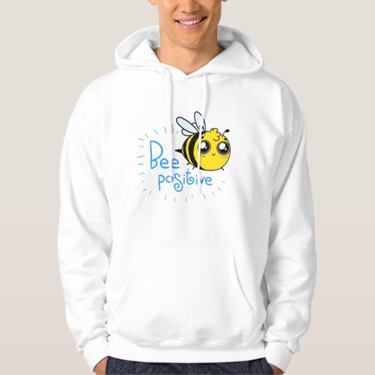 Positief denkende bijen positieve stolling hoodie (Voorkant)