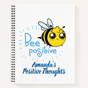Positief denkende bijen positieve stolling notitieboek