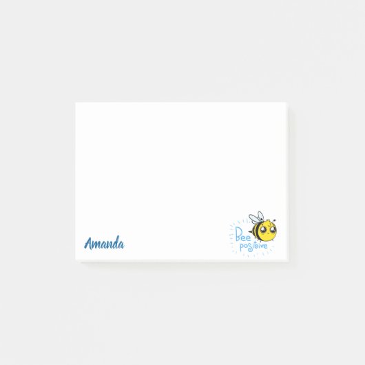 Positief denkende bijen positieve stolling post-it® notes (Voorkant)