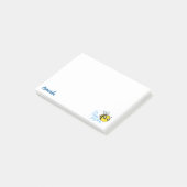 Positief denkende bijen positieve stolling post-it® notes (Schuin)