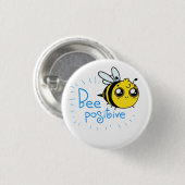 Positief denkende bijen positieve stolling ronde button 3,2 cm (Voorkant /achterkant)