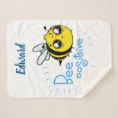 Positief denkende bijen positieve stolling sherpa deken (Voorkant (horizontaal))