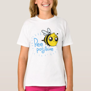 Positief denkende bijen positieve stolling t-shirt