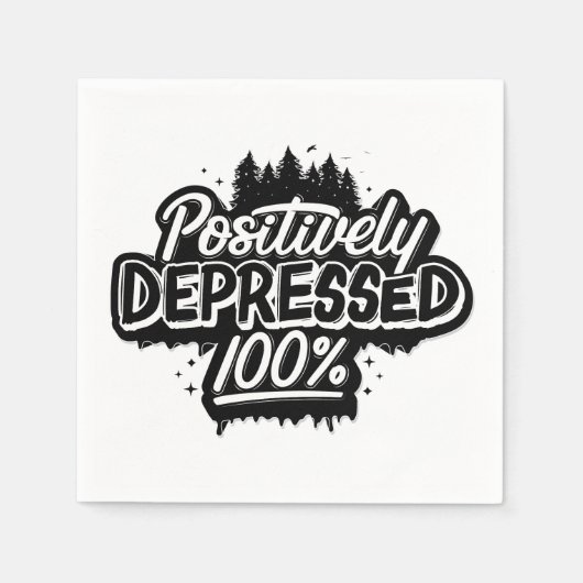 Positief depressieve partij Napkins Servet (Voorkant)