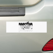 Positief en negatief bumpersticker (Op auto)
