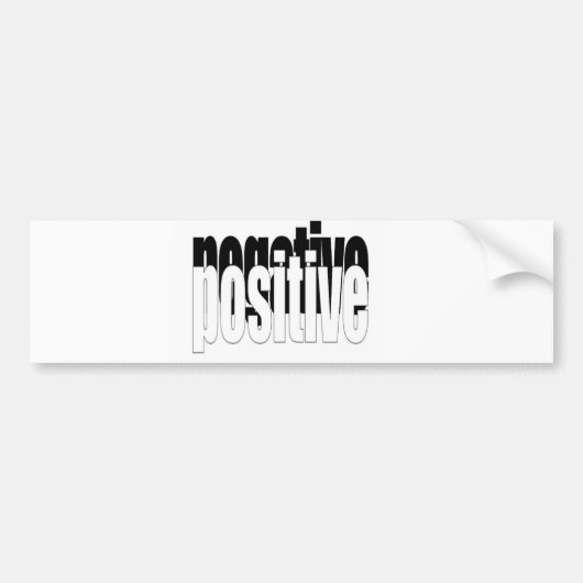 Positief en negatief bumpersticker (Voorkant)