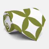 Positief en negatief Olijfgroen Stropdas (Opgerold)