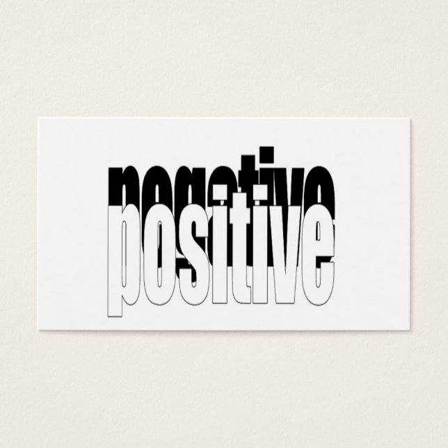 Positief en negatief visitekaartje (Voorkant)
