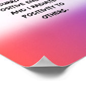 positief energie - Motivatie Quote Poster (Hoek)