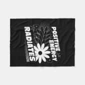 Positief, energie straalt positief citaat inspirat fleece deken (Voorkant (Horizontaal))