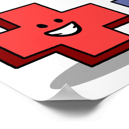 Positief Funny-Poster Poster (Hoek)