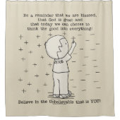 Positief geblesseerd douchegordijn (Voorkant)