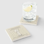 Positief geblesseerd stenen onderzetter (Zijkant)