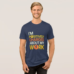 Positief geladen elektricien Lightning Design Tri-Blend Shirt