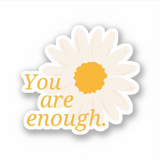 Positief genoeg - Inspirerend offertes Sticker (Voorkant)