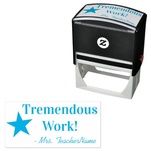 Positief "geweldig werk!" Feedback Rubberstempel Zelfinktende Stempel (In situ)