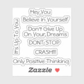 Positief Gezegde behouden Sticker (Vel)