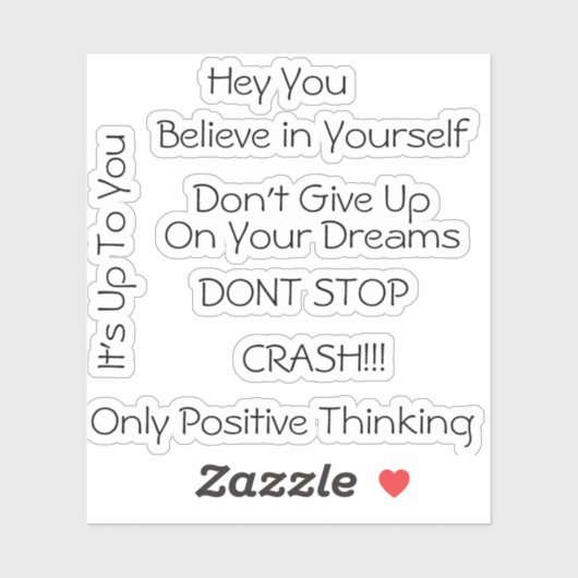 Positief Gezegde behouden Sticker (Vel)