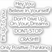 Positief Gezegde behouden Sticker (Voorkant)