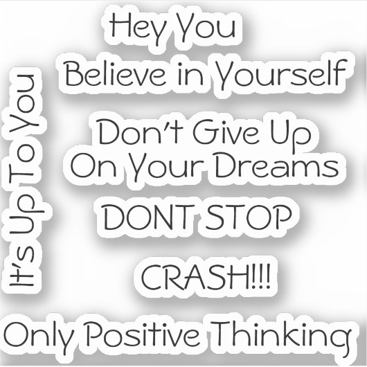 Positief Gezegde behouden Sticker (Voorkant)