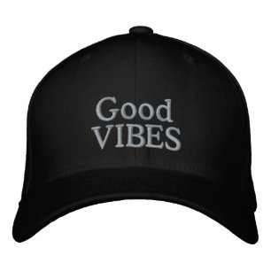 Positief Gezegde Good Vibes Black Geborduurde Pet