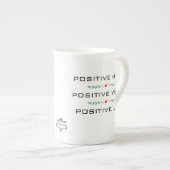 POSITIEF GEZICHT, POSITIEVE VIBES, POSITIEVE LIFE- PORSELEIN KOP (Voorkant rechts)