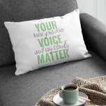 Positief Groen Uw Citaat van de Motivatie van de K Accent Kussen<br><div class="desc">Positief Groen Uw Citaat van de Motivatie van de Kwestie van de Stem</div>
