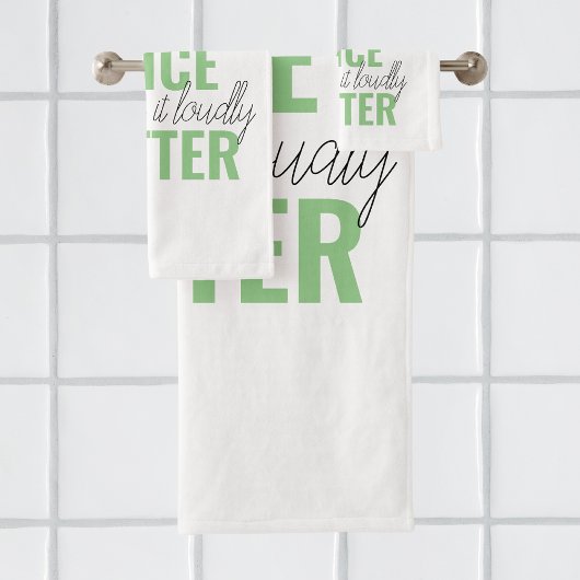 Positief Groen Uw Citaat van de Motivatie van de K Bad Handdoek