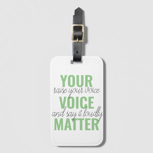 Positief Groen Uw Citaat van de Motivatie van de K Bagagelabel (Voorkant (verticaal))