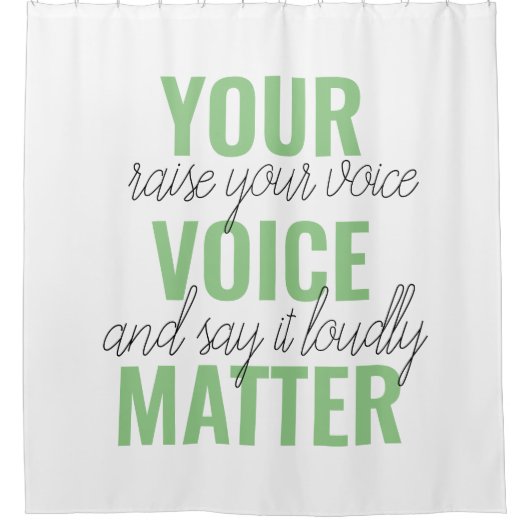 Positief Groen Uw Citaat van de Motivatie van de K Douchegordijn (Voorkant)