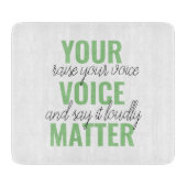 Positief Groen Uw Citaat van de Motivatie van de K Snijplank (Voorkant)