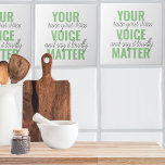 Positief Groen Uw Citaat van de Motivatie van de K Tegeltje<br><div class="desc">Positief Groen Uw Citaat van de Motivatie van de Kwestie van de Stem</div>