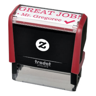 Positief "GROTE TAAK!" Commendement Rubber Stamp Zelfinktende Stempel