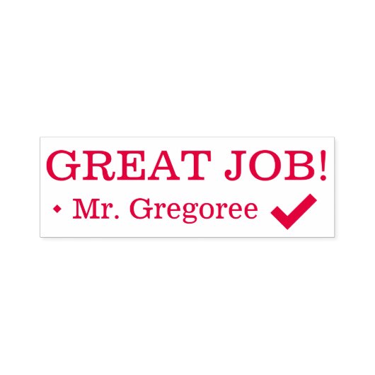 Positief "GROTE TAAK!" Commendement Rubber Stamp Zelfinktende Stempel (Design)