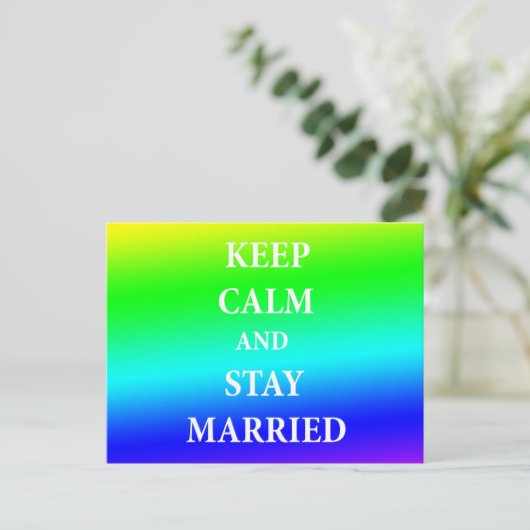 Positief huwelijkshuwelijk briefkaart (Staand voorkant)