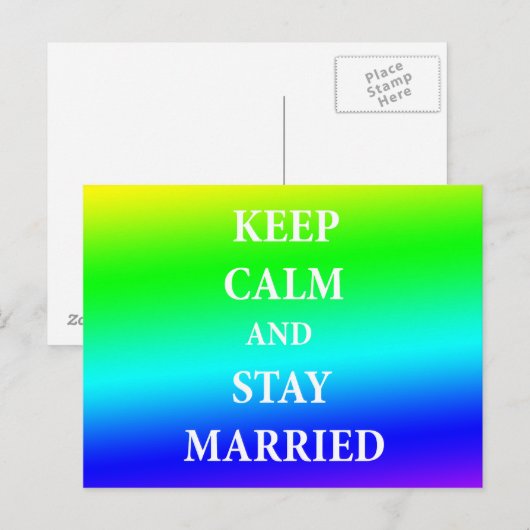 Positief huwelijkshuwelijk briefkaart (Voorkant / Achterkant)