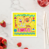 Positief inspirerend citaat levendig zomergeel servet (Insitu)