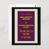 Positief Inspirerend citaat over leven Briefkaart (Voorkant / Achterkant)