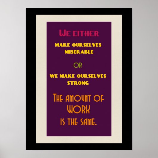 Positief Inspirerend citaat over leven Poster (Voorkant)