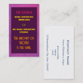 Positief Inspirerend citaat over leven Visitekaartje (Voorkant / Achterkant)