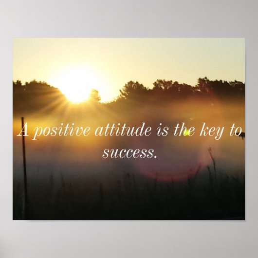 Positief Inspirerend Zonneopstijgend Poster (Voorkant)