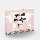 Positief: je bent niet alleen een meisjesmotivatie fotoblokken (Links)