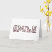 Positief lettertype-ontwerp met glimlach kaart (Gele Bloem)
