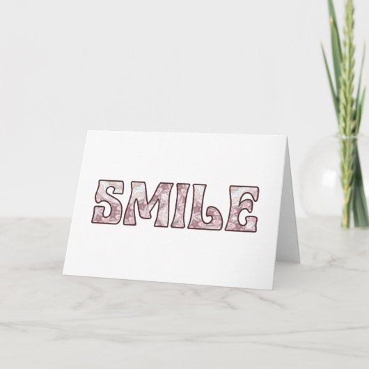 Positief lettertype-ontwerp met glimlach kaart (Voorkant)