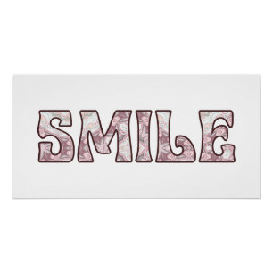 Positief lettertype-ontwerp met glimlach perfect poster