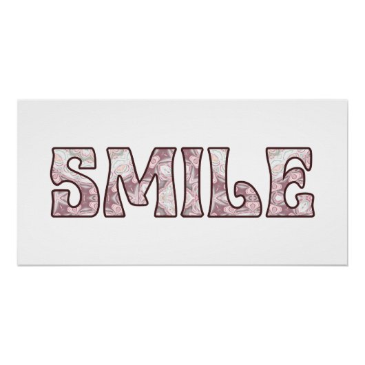 Positief lettertype-ontwerp met glimlach perfect poster (Voorkant)