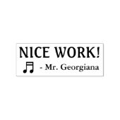 Positief "LEUK WERK!" Commendatie Rubber Stempel (Gestempeld)